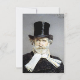 Cartão Retrato de Giuseppe Verdi, compositor de ópera ita