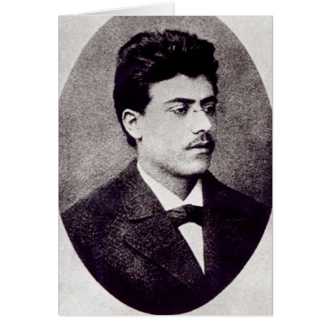 Cartão Retrato de Gustav Mahler, 1878 (Frente)