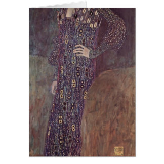 Cartão Retrato de Gustavo Klimt- de Emilie Flöge