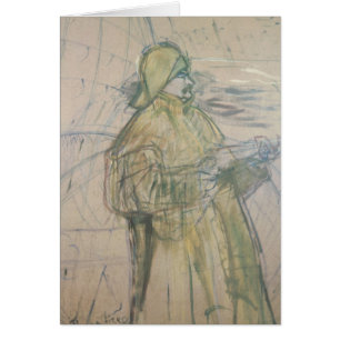 Cartão Retrato de Henri de Toulouse-Lautrec de Mauríci
