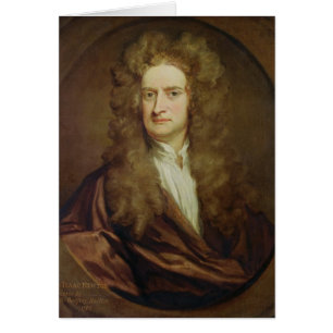 Cartão Retrato de Isaac Newton 1702