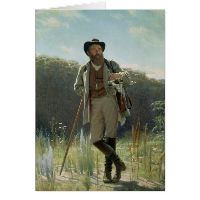 Cartão Retrato de Ivan Ivanovich Shishkin, 1873 (Frente)