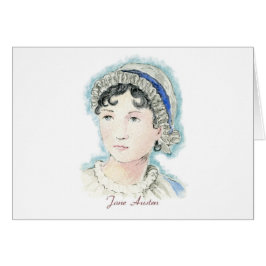 Cartão Retrato de Jane Austen por Alice Flynn