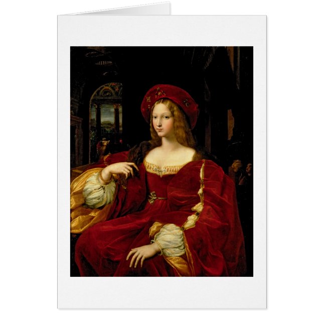 Cartão Retrato de Jeanne da esposa de Aragon (c.1500-77) (Frente)