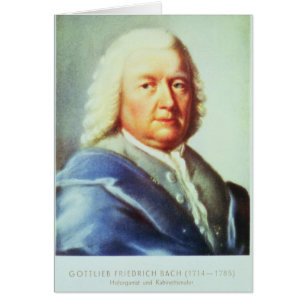 Cartão Retrato de Johann Sebastian Bach