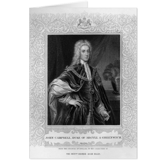 Cartão Retrato de John Campbell (Frente)