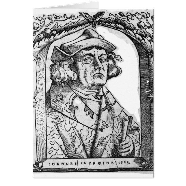 Cartão Retrato de John de Indagine (Frente)