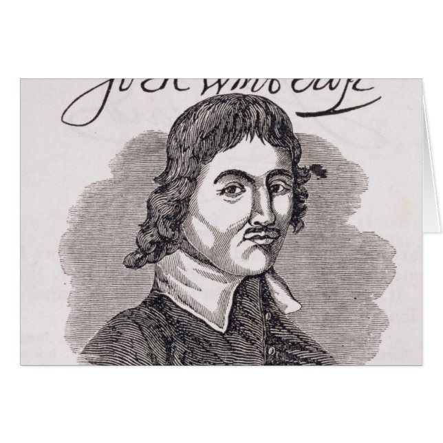 Cartão Retrato de John Winthrop (Frente Horizontal)