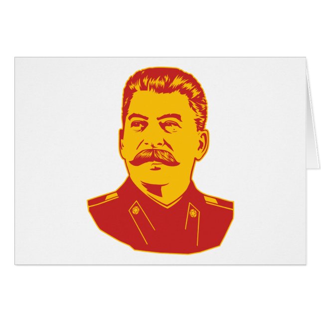 Cartão Retrato de Josef Stalin (Frente Horizontal)