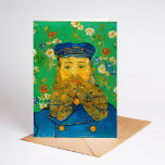 Cartão Retrato de Joseph Roulin | Vincent Van Gogh<br><div class="desc">Retrato de Joseph Roulin (1889) do artista poste-impressionista holandês Vincent Van Gogh. A pintura original é um óleo na canvas. O retrato é um de vários Van Gogh pintados de seu amigo próximo, um funcionário postal na cidade francesa do sul de Arles. Este fecho do carteiro de uniforme é colocado...</div>