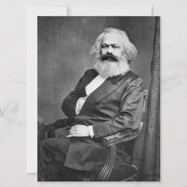 Cartão Retrato de Karl Marx (Fundador do Marxismo) (Frente)