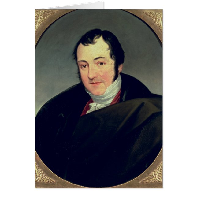 Cartão Retrato de Karl Thomas Mozart (Frente)