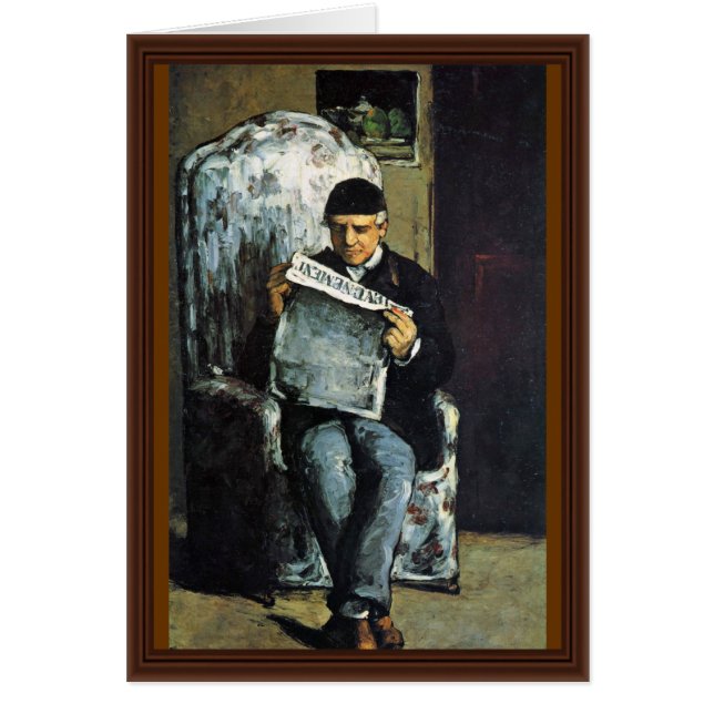 Cartão Retrato de Louis-Auguste Cézanne, pai de T (Frente)