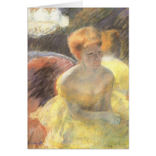 Cartão Retrato de Lydia na Ópera por Mary Cassatt