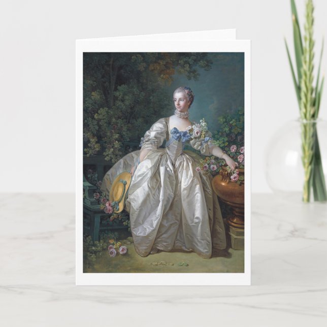 Cartão Retrato de Madame Bergeret, Boucher (Frente)