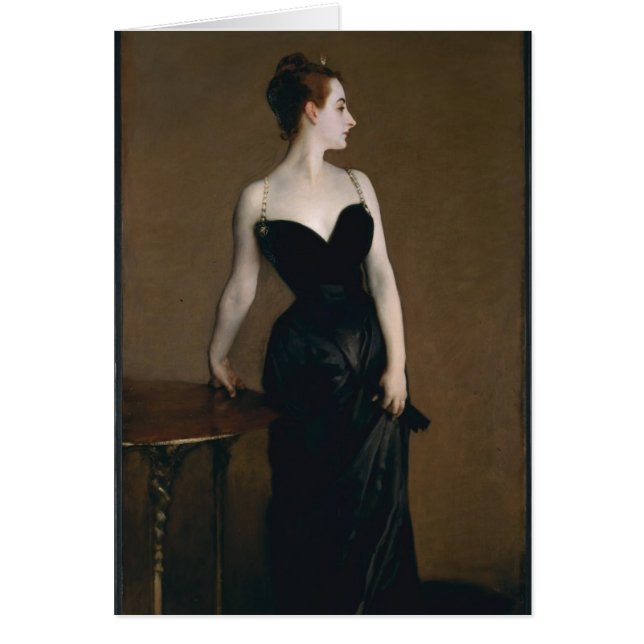 Cartão Retrato de Madame X de John Singer Sargent (Frente)