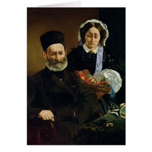 Cartão Retrato de Manet de M e de Sra. Auguste Manet