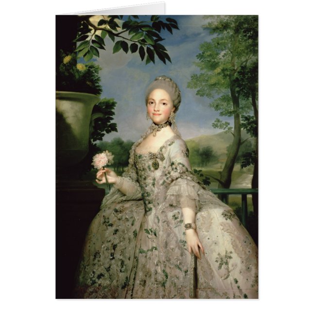 Cartão Retrato de Marie-Louise de Bourbon (Frente)