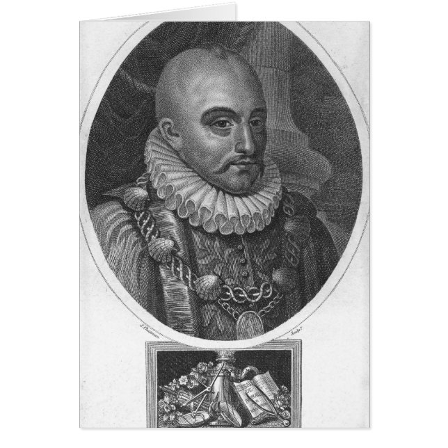 Cartão Retrato de Michel de Montaigne (Frente)