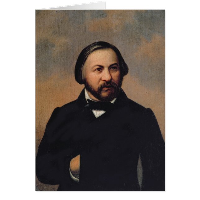 Cartão Retrato de Mikhail Ivanovich Glinka, 1850s (Frente)
