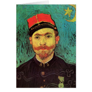 Cartão Retrato de Milliet, o veículo de Vincent van Gogh