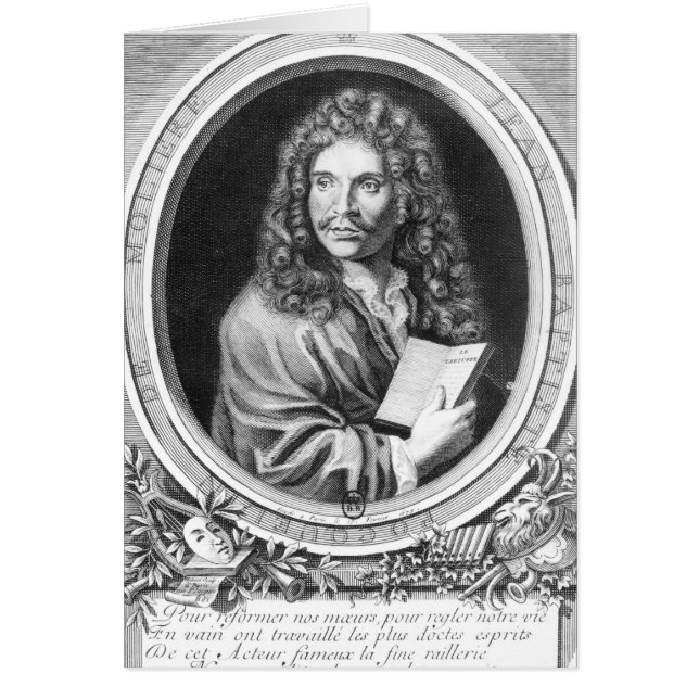 Cartão Retrato de Moliere (Frente)