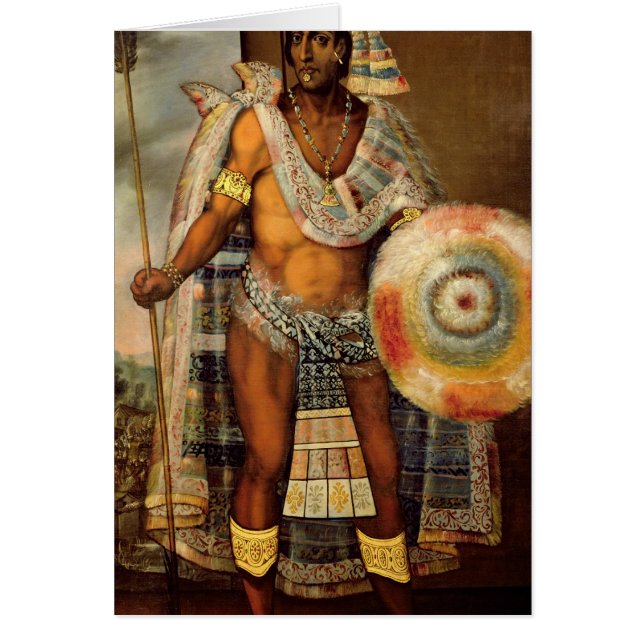 Cartão Retrato de Montezuma II (Frente)