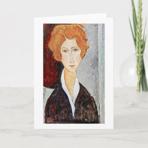 Cartão Retrato de Mulher, Modigliani