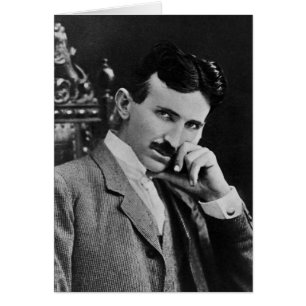 Cartão Retrato de Nikola Tesla