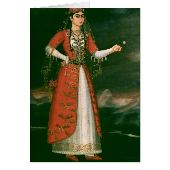 Cartão Retrato de Nino Eristavi, iraniano, 1829 (Frente)