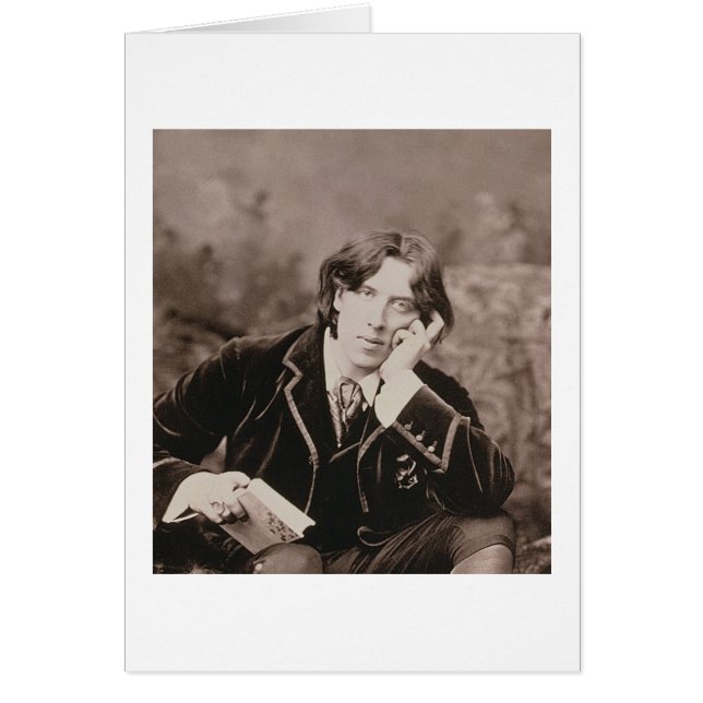 Cartão Retrato de Oscar Wilde (1854-1900), 1882 (pho b/w) (Frente)