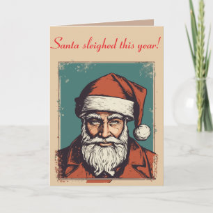 Cartão Retrato de Papai Noel Cultura Pulp Arte