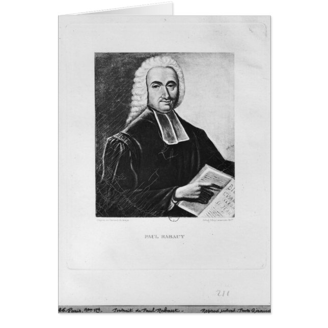 Cartão Retrato de Paul Rabaut (Frente)