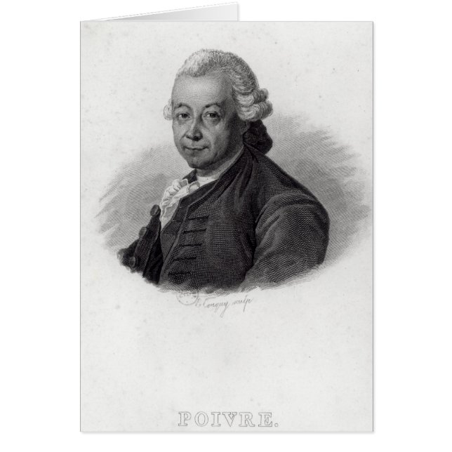 Cartão Retrato de Pierre Poivre (Frente)