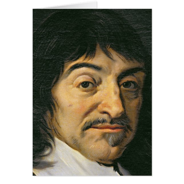 Cartão Retrato de Rene Descartes c.1649 (Frente)