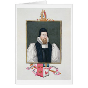 Cartão Retrato de Richard Cox (1500-81) Bishop of Ely fr