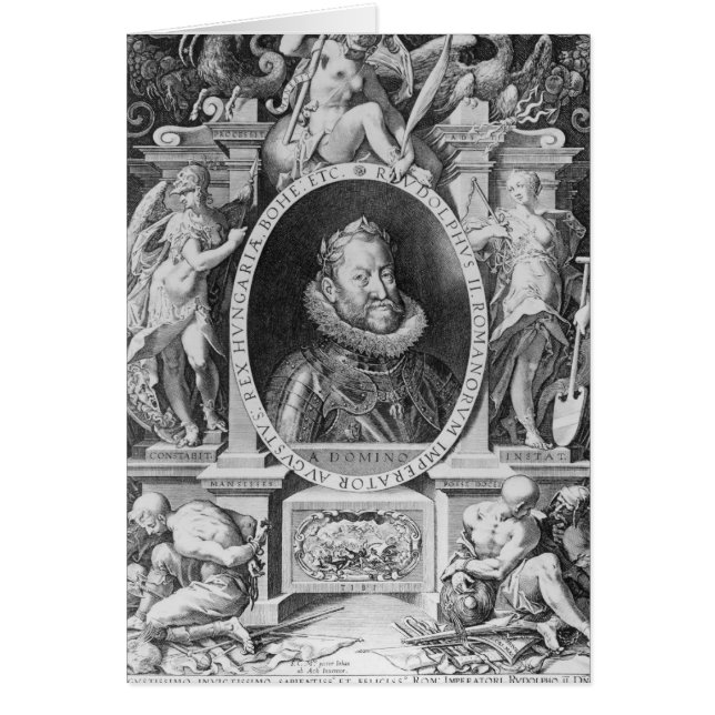 Cartão Retrato de Rudolph II (Frente)