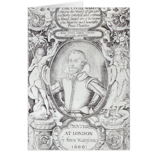 Cartão Retrato de Samuel Daniel (Frente)