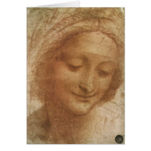 Cartão Retrato de Santo Anne de Leonardo da Vinci