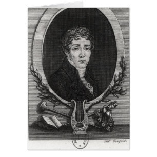 Cartão Retrato de Sebastian-Roch Nicolas