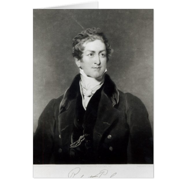 Cartão Retrato de Sir Robert Peel (Frente)