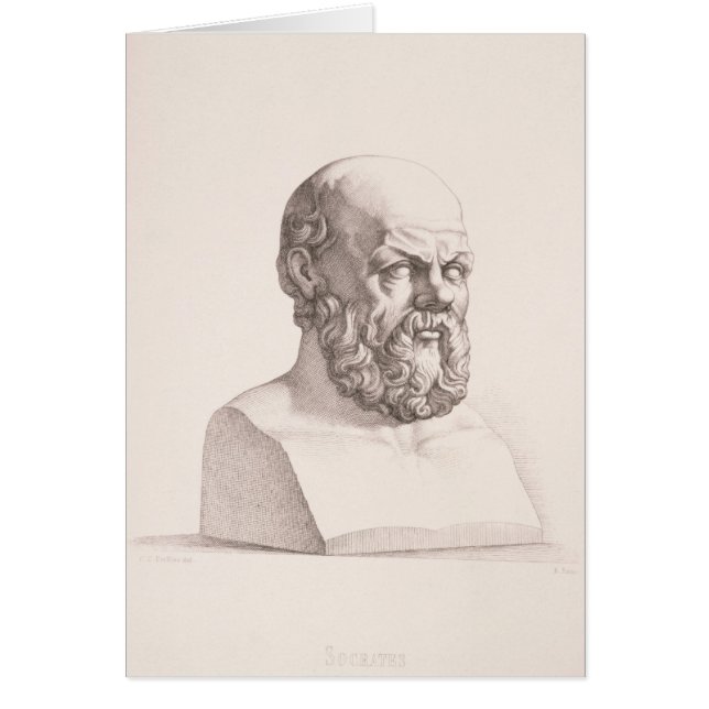 Cartão Retrato de Sócrates (Frente)