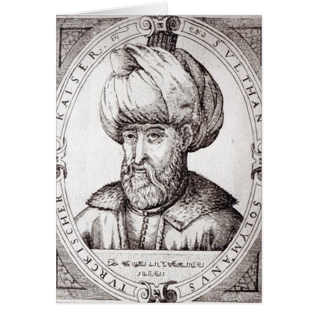 Cartão Retrato de Suleiman o magnífico (Frente)