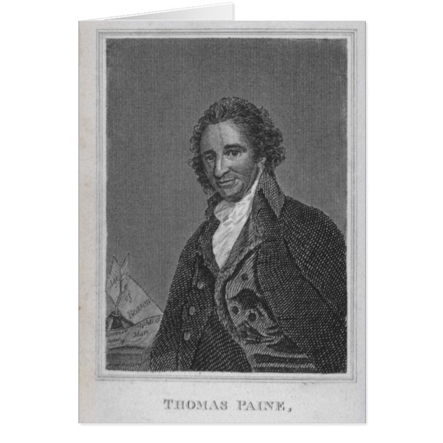 Cartão Retrato de Thomas Paine do volume mim (Frente)