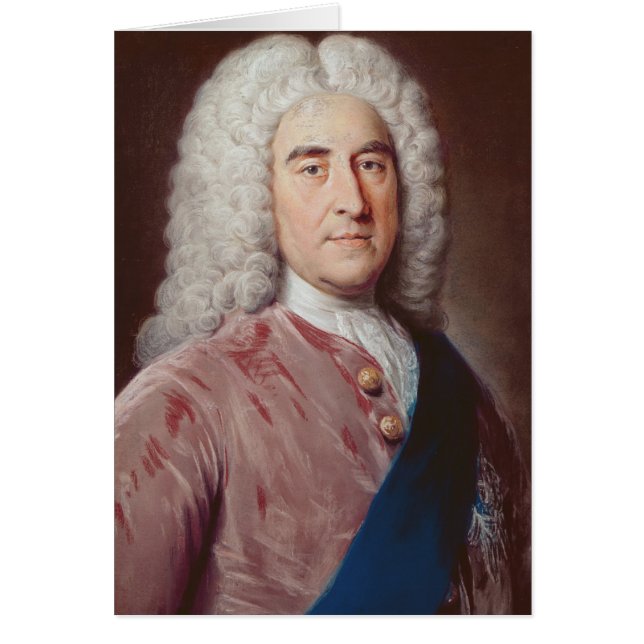 Cartão Retrato de Thomas Pelham Holles (Frente)