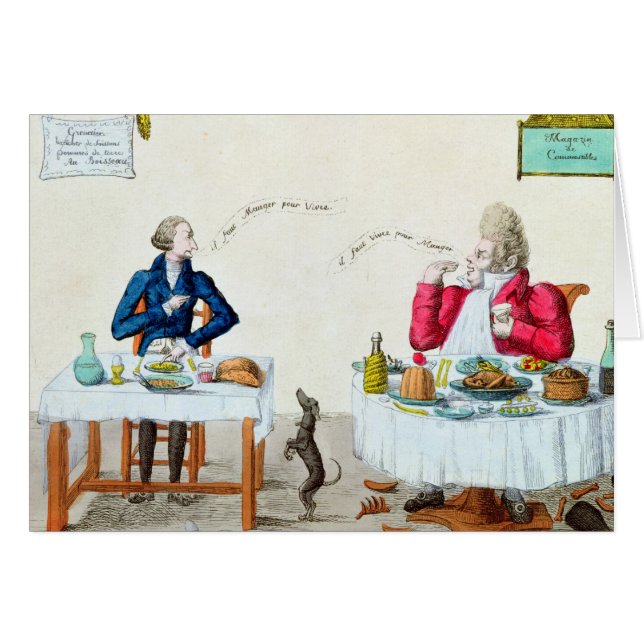 Cartão Retrato de um Glutton (Frente Horizontal)