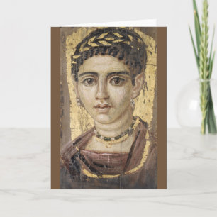 Cartão Retrato de uma Jovem Mulher