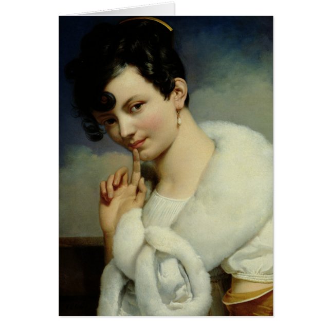 Cartão Retrato de uma mulher 3 (Frente)