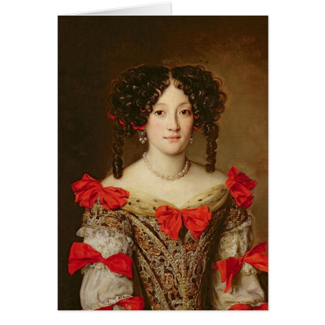 Cartão Retrato de uma mulher 3 (Frente)