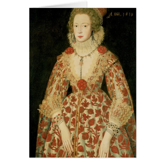 Cartão Retrato de uma senhora, 1619 (Frente)